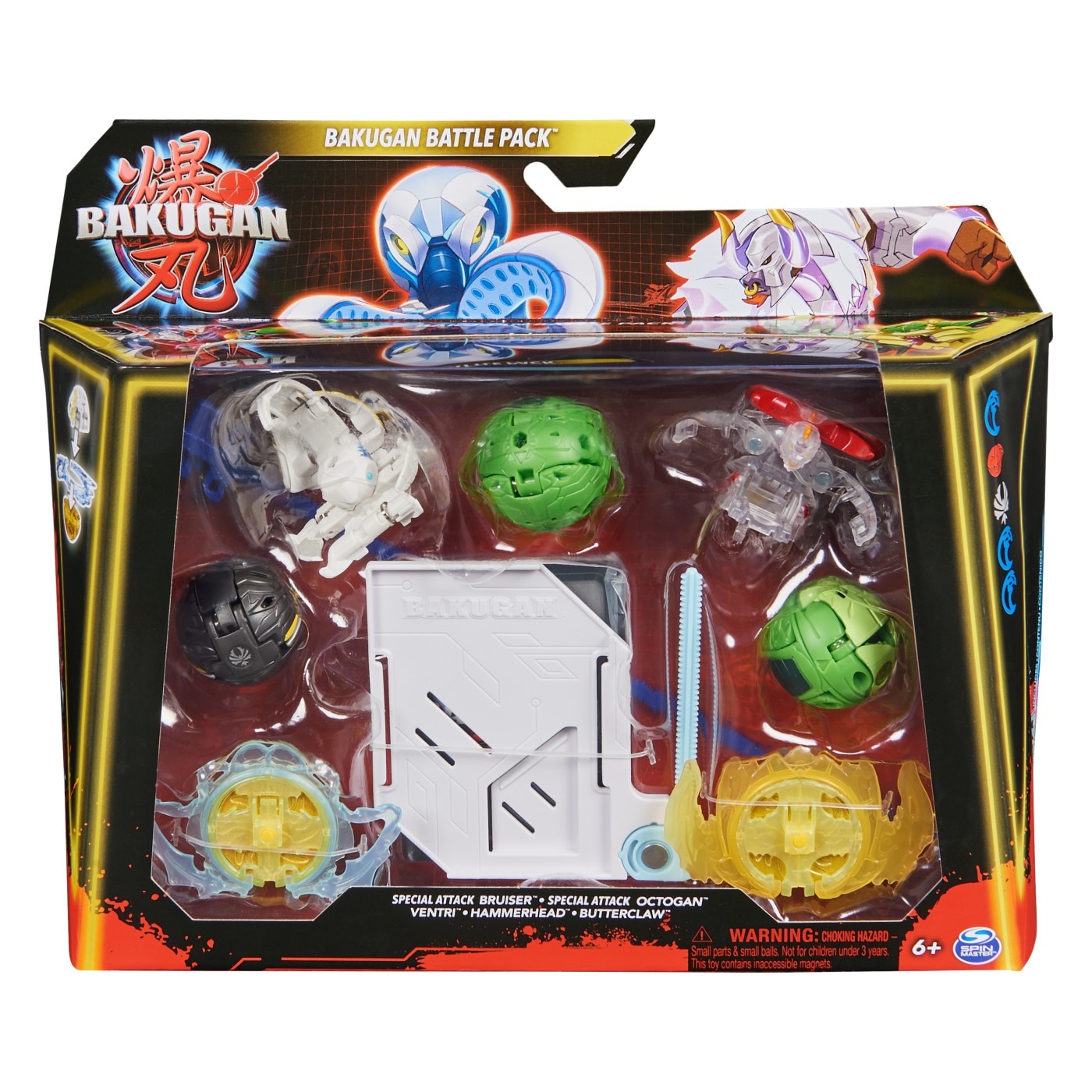 Set Bakugan Battle Pack - Bruiser, Octogan, Ventri, Hammerhead si