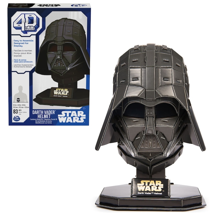 Пъзел 4D Spin Master Star Wars - Шлемът на Darth Vader, 93 части