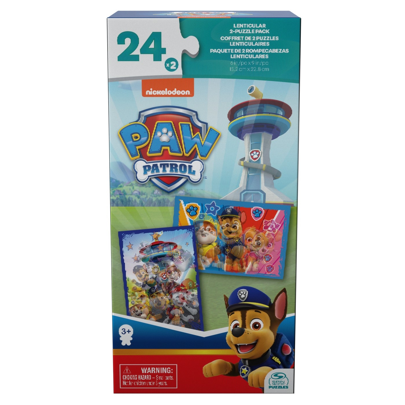 Set 2 puzzle-uri lenticulare Paw Patrol