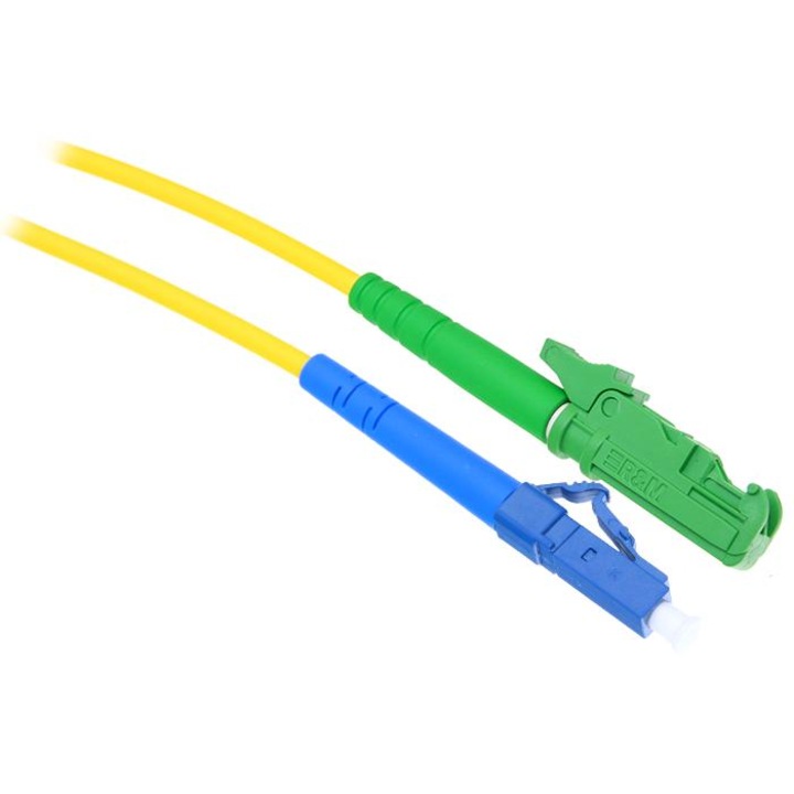 A_4711 Patch Cord Fibra Optica 2 mm Simplex Single Mode Manta LSZH LC/UPC - E2000/APC (LSH/APC)10 metri