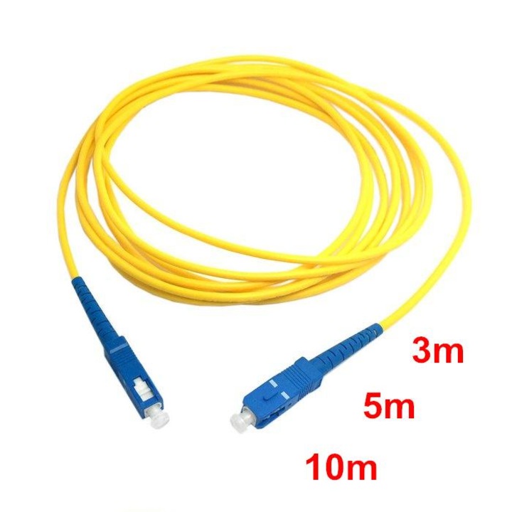 A_0655 Patchcord Fibra Optica SC/UPC - SC/UPC, SM, Simplex, 3.0mm 5 metri Datamaxx Albastru