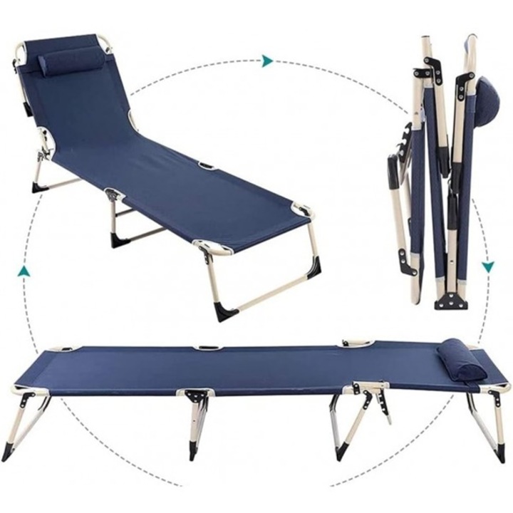 Сгъваемо легло/шезлонг 193x63x30 см