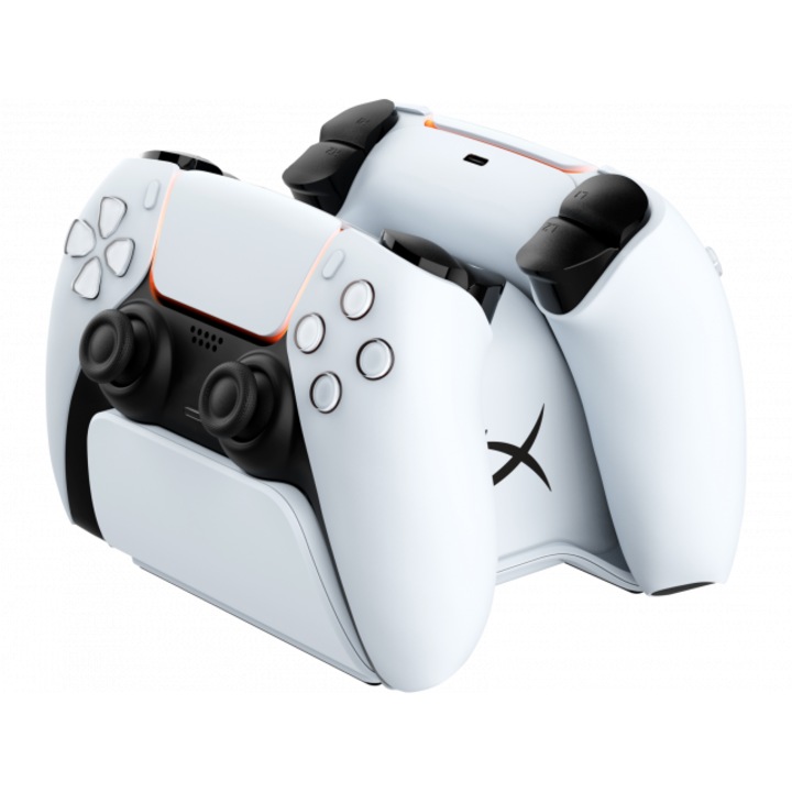 Докинг станция, HyperX ChargePlay Duo, за Playstation 5 контролери, Бяла