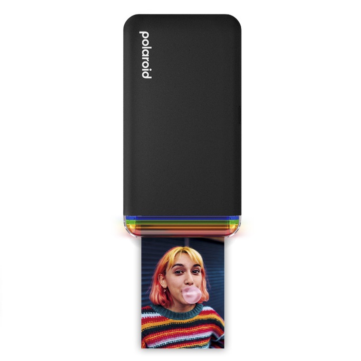 Фото принтерът Polaroid Hi Print, Gen 2, Bluetooth, съвместим iOS и Android, снимки 54 x 86 mm, черен