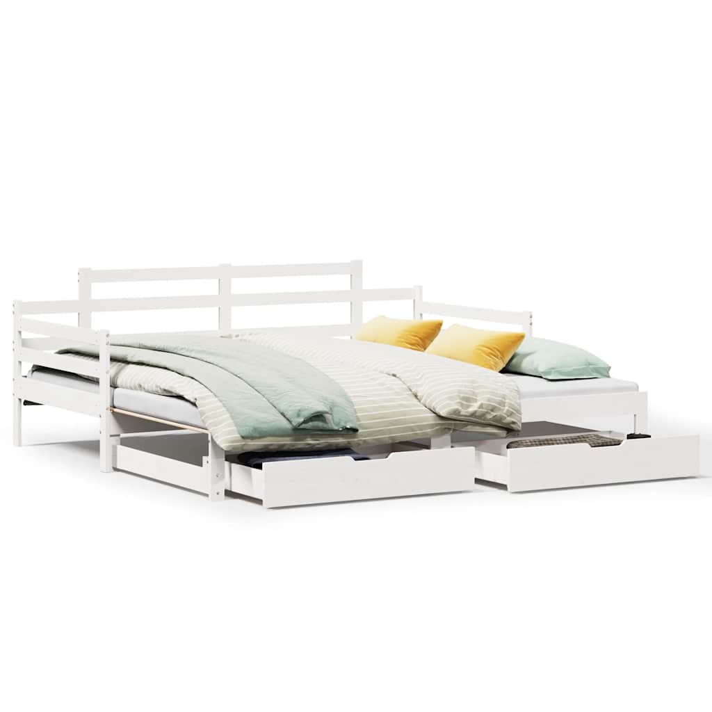 Pat cu 2 sertare, IKEA FLEKKE, alb, 80x200 cm - eMAG.ro