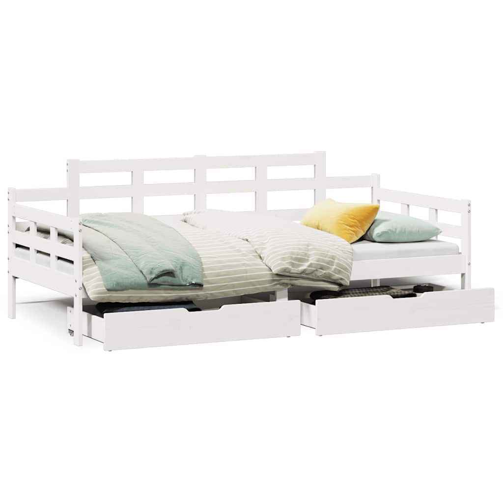 Pat cu 2 sertare, IKEA FLEKKE, alb, 80x200 cm - eMAG.ro