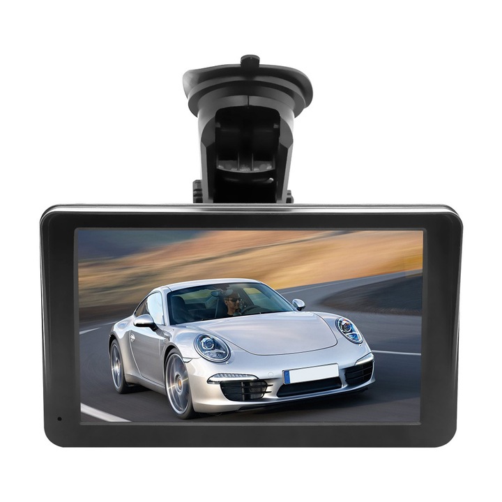 Навигация GPS GIIISTER, със 7" сензорен екран, Apple Carplay, Android Auto, Bluetooth, FM радио, 1080P, AUX, Черен цвят