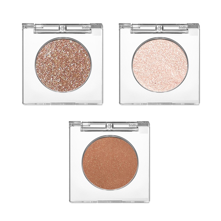 3 db QttvbTna szemhéjfesték paletta készlet, gyöngy textúrák, többszínű, kompakt