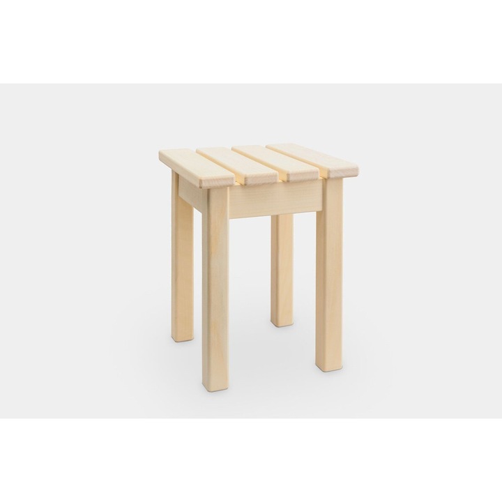 Taburet pentru sauna, RattanArt, lemn de osik, 400x300x300mm