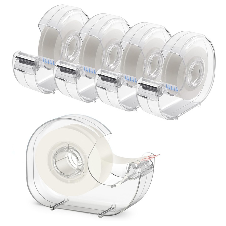 Set 5 Role Banda Invizibila Choiceness, Design Translucent, Taietor Inclus, 0.75 inch