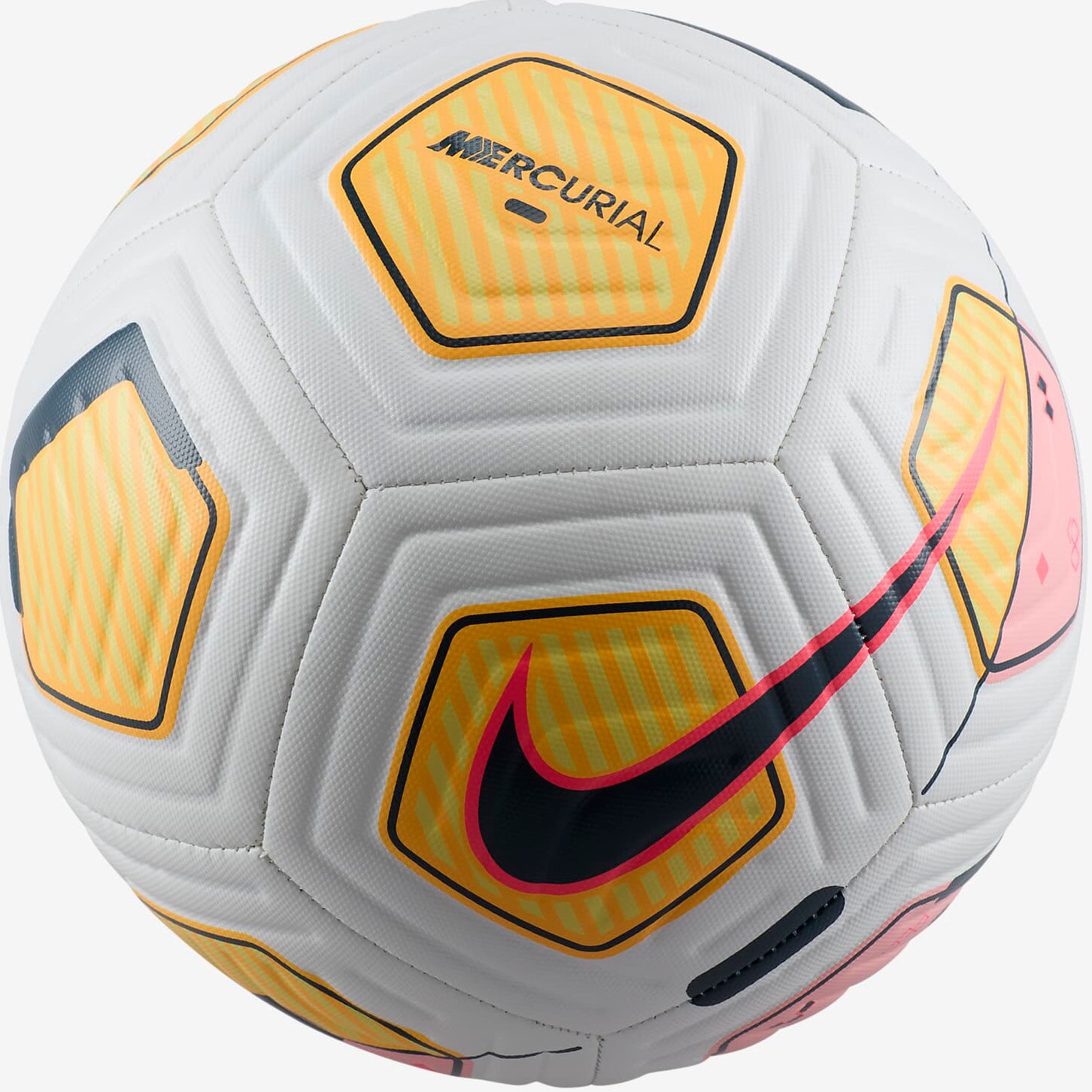 Minge fotbal Nike Kylian Mbappe Academy, marime 5, alb/galben