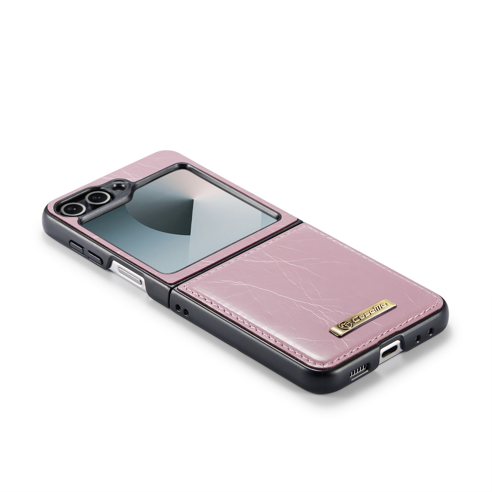 Husa pentru Samsung Galaxy Z Flip6, piele fina, tip carcasa, CaseMe, culoare Roz