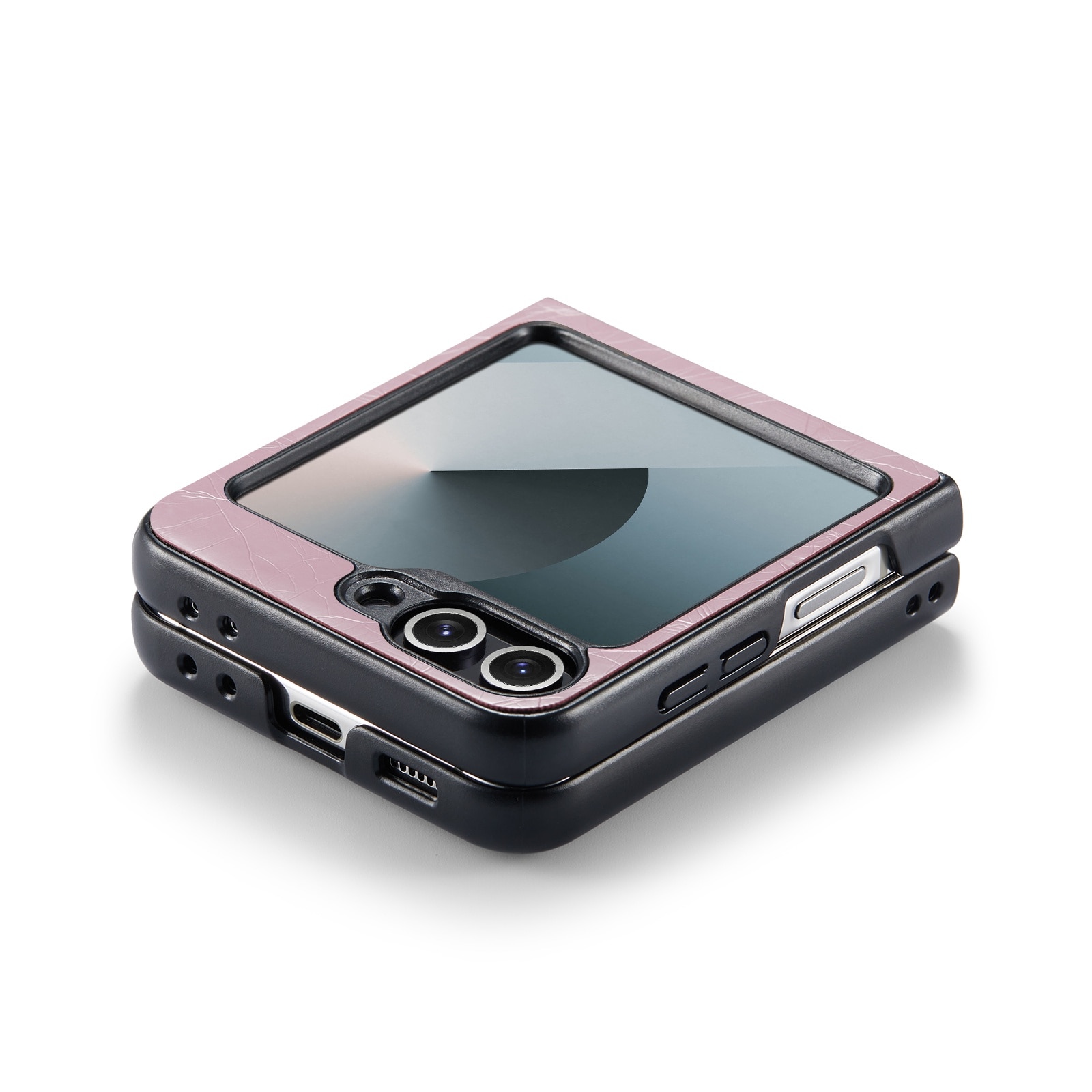 Husa pentru Samsung Galaxy Z Flip6, piele fina, tip carcasa, CaseMe, culoare Roz