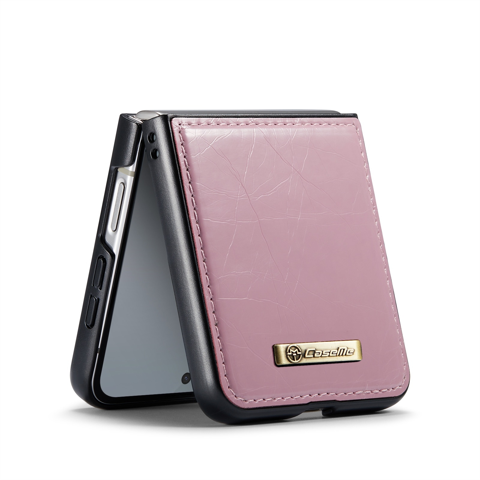 Husa pentru Samsung Galaxy Z Flip6, piele fina, tip carcasa, CaseMe, culoare Roz