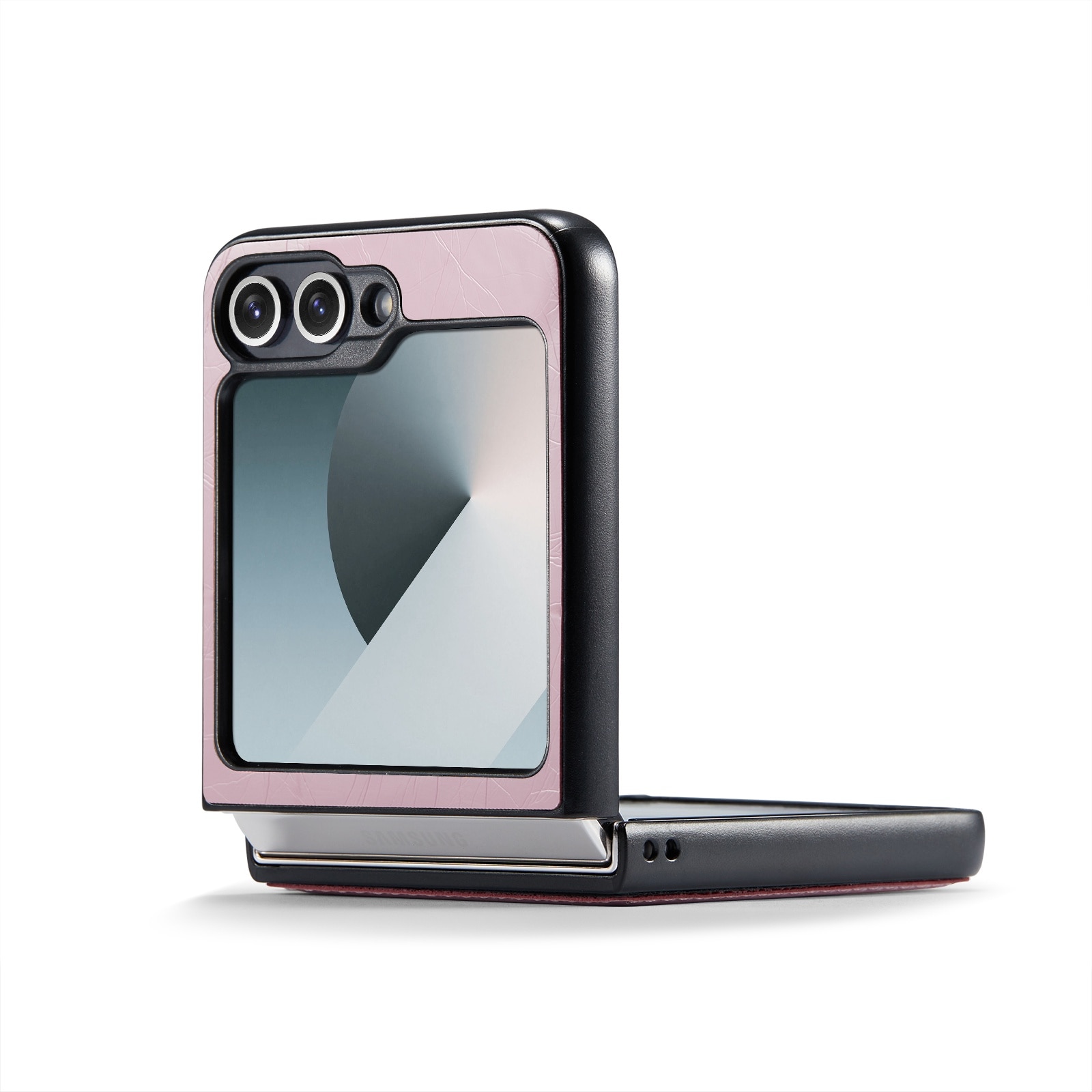 Husa pentru Samsung Galaxy Z Flip6, piele fina, tip carcasa, CaseMe, culoare Roz