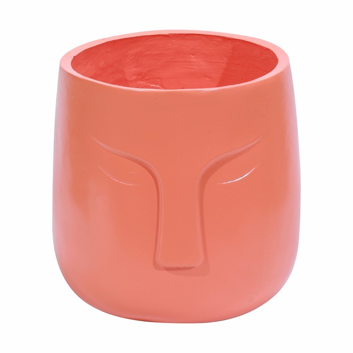 Ghiveci ecologic, Eco-friendly, Naimeed D6355, Mare, din materiale minerale, Portocaliu, 38x34x34cm