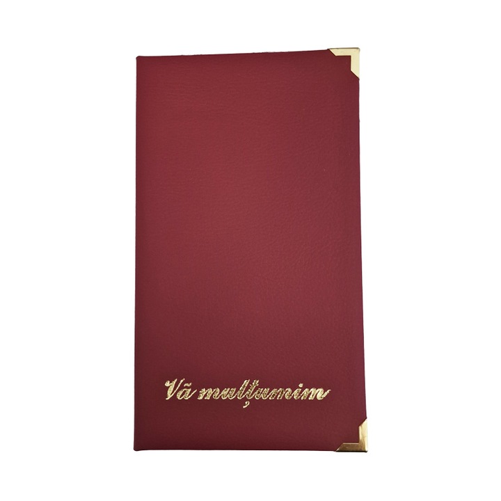 Mapa restiera, buretata, cu buzunar interior, bordeaux