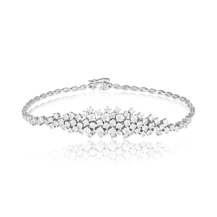 Bratara Aur 18k Diamante BLANCO'S, B40008DWN-W18, Lungime 18