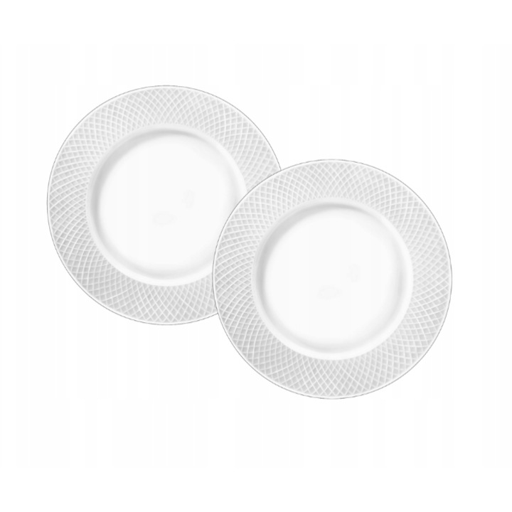 Комплект 2 малки чинийки за десерт или хляб от бял порцелан Wilmax Англия 15см