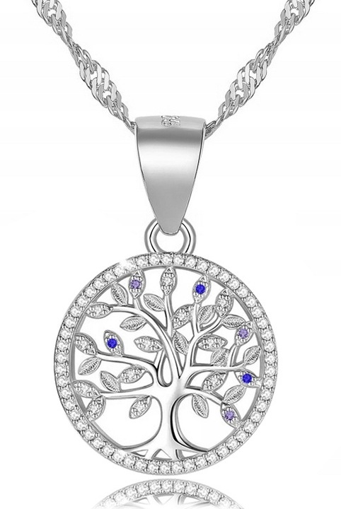 Colier Dama, Arborele Fericirii, argint 925, lungime reglabila