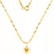 Colier elegant dama, pandantiv Inima, argint 925 placat cu aur, bijuterie de lux