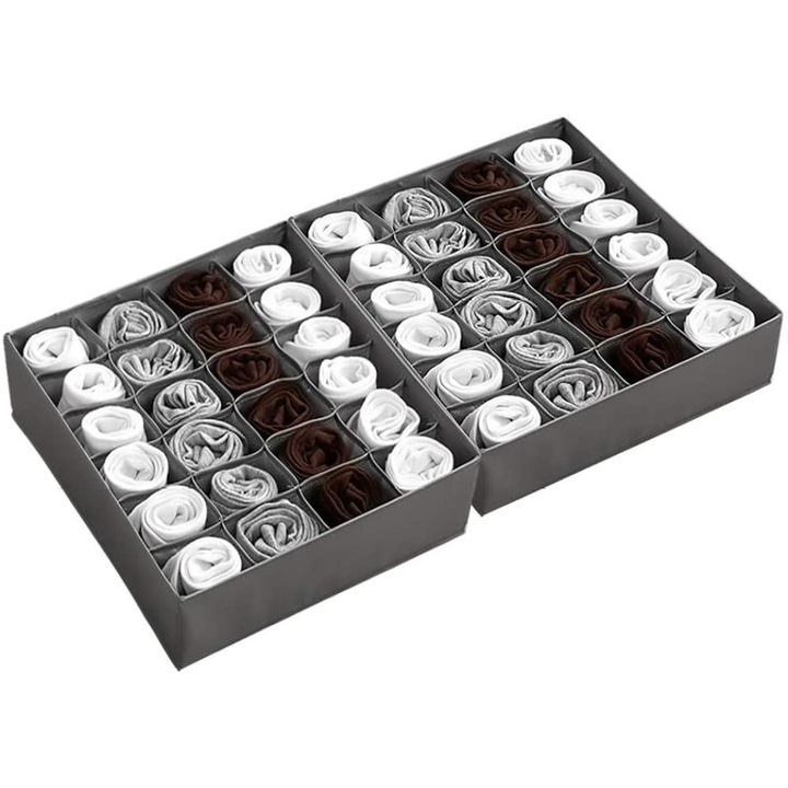 Separatoare de sertare multifunctionale Enforose, design pliabil, capacitate mare, tesatura Oxford