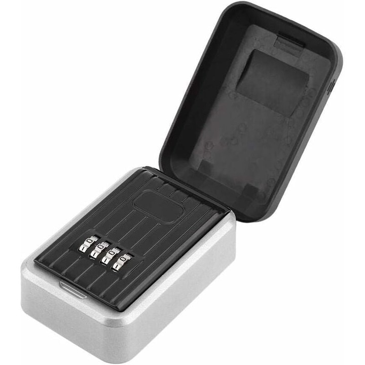 Cutie pentru chei, cod 4 cifre, 1 cheie, rezistenta, montare pe perete, exterior