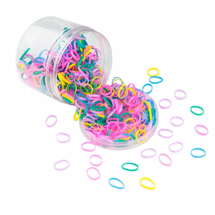 Module Elastice Colorate Set elastice de par, Little Angel, W556, multicolor, 1000 bucati - eMAG.ro