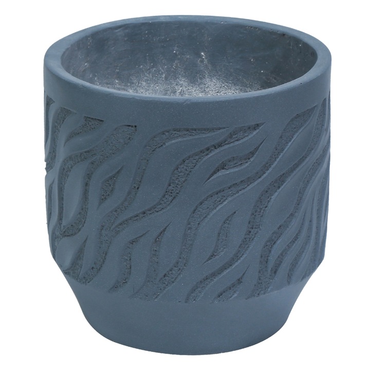 Ghiveci ecologic, Eco-friendly, Naimeed D6362, Mare, din materiale minerale, Gri, 40x39x39cm