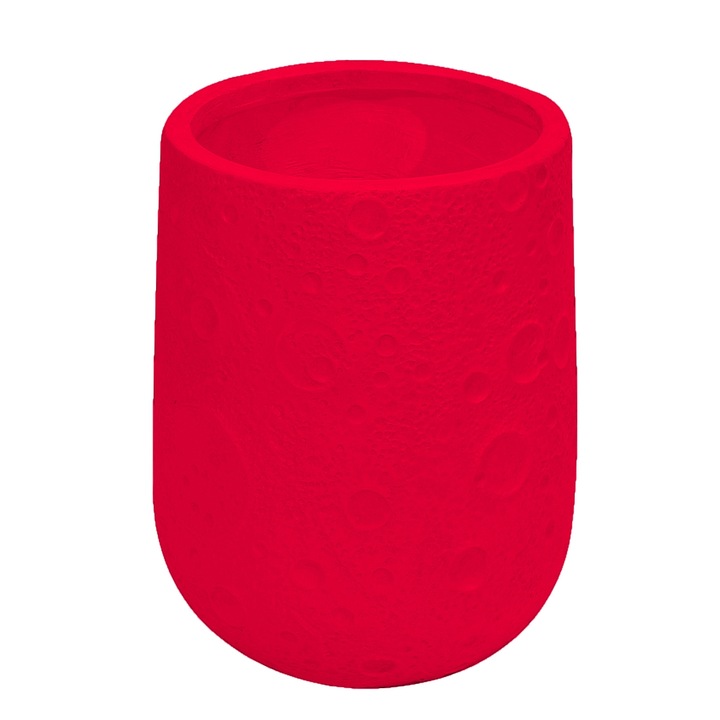 Ghiveci ecologic, Eco-friendly, Naimeed D6374, Mediu, din materiale minerale, Rosu, 41x38x38cm