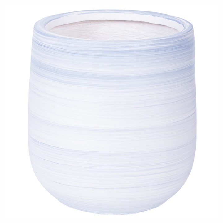 Ghiveci ecologic, Eco-friendly, Naimeed D6376, Mare, din materiale minerale, Albastru, 46x39x39cm