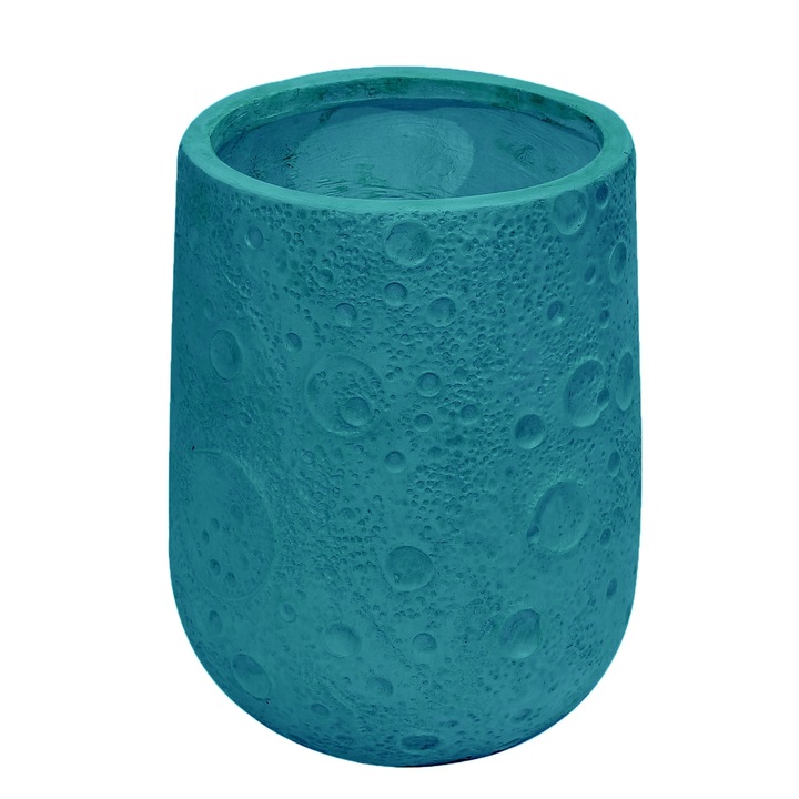 Екологична саксия, Eco-friendly, Naimeed D6375, Средна, от минерални материали, Тюркоаз, 41x38x38см