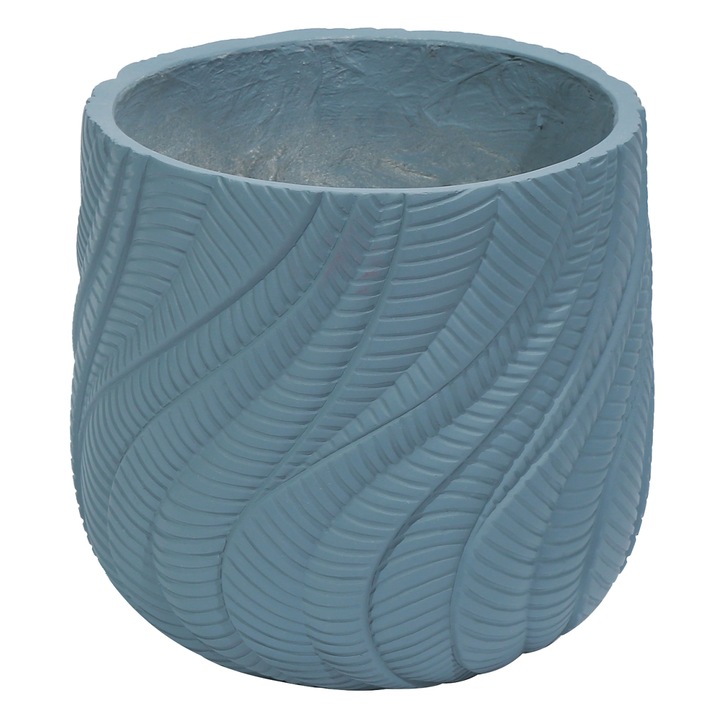 Ghiveci ecologic, Eco-friendly, Naimeed D6381, Mare, din materiale minerale, Albastru Provincial, 42x45x45cm