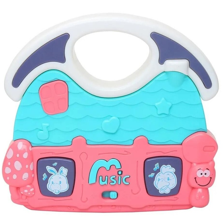 Jucarie interactiva pentru copii in forma de Casuta cu lumini si sunete, E-Toy®