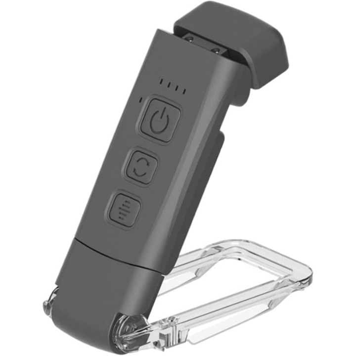 LED olvasólámpa könyvtartozékkal, 3 színmód, 5 fényerőszint, újratölthető USB-vel és akár 80 órás autonómia, szemvédelemmel, fekete