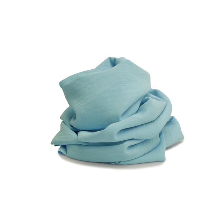 Tesatura Crep american, 100% poliester culoare Albastru deschis, dimensiuni 50 cm x 150 cm