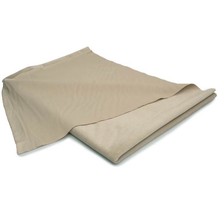 Tricotaje Velour, 80% bumbac/20% poliester, culoare maro 50 cm x 160 cm