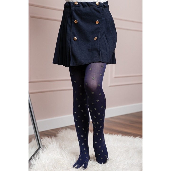 Чорапогащник Terri Mimi Dots 40 DEN, Тъмносин