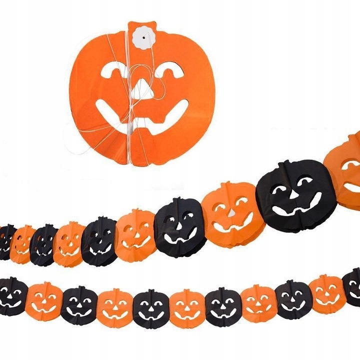 Tökfüzér, Korbi, Halloween, 3 méter, Narancssárga