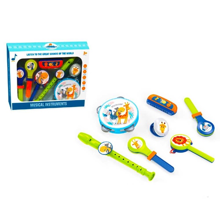 Hangszerek, 7 db/készlet, Daemi