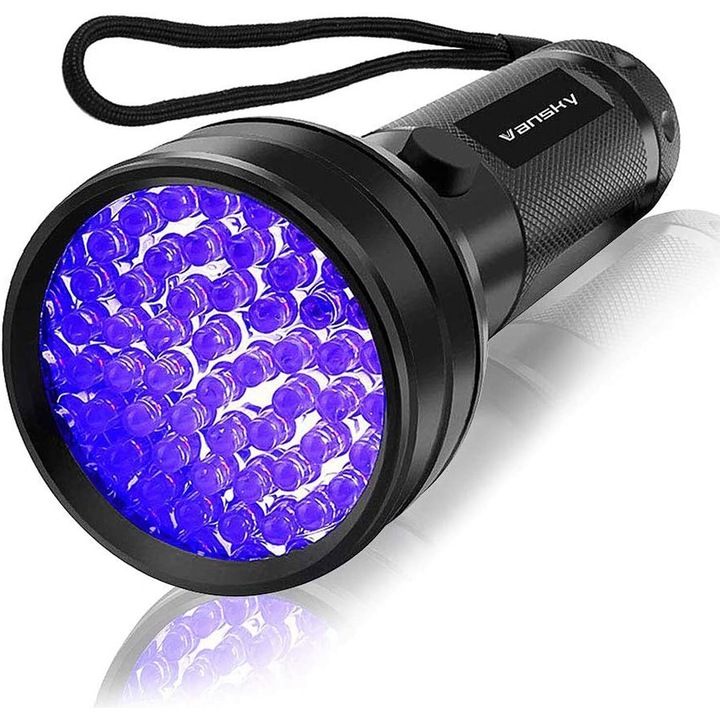 UV фенер, Cozevdnt, 51 LED, детекция на място, черен, компактен размер