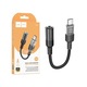 Cablu Adaptor Jack 3.5mm - Tip-C Hoco LS37 15cm, Negru