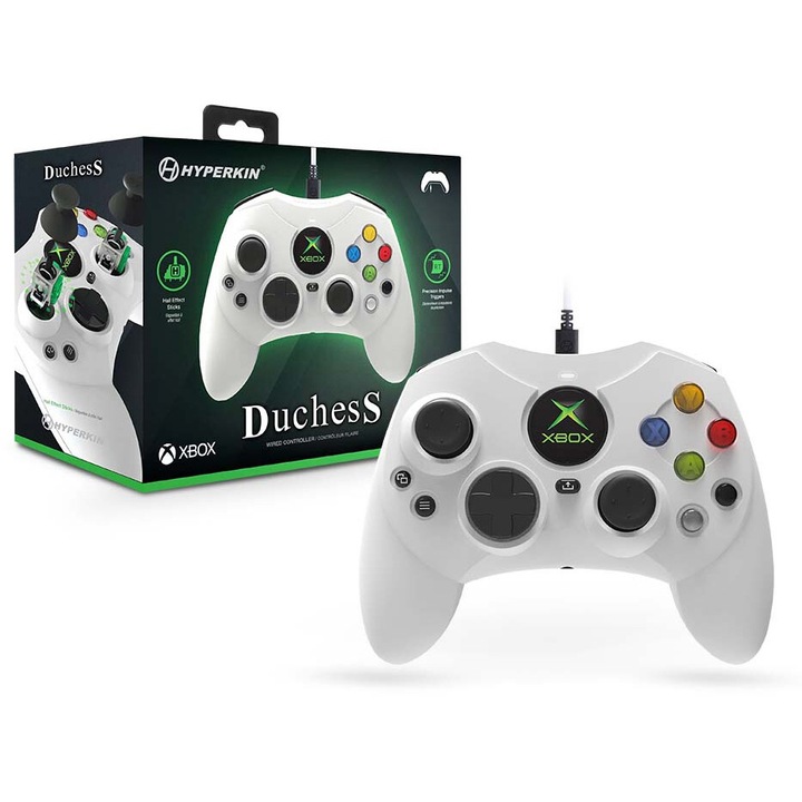 Hyperkin M01618-WH Duchess Xbox Series, One/Windows 11, 10 fehér Xbox liszenszelt vezetékes kontroller