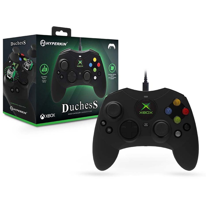 Hyperkin M01618-BK Duchess Xbox Series, One/Windows 11, 10 fekete Xbox liszenszelt vezetékes kontroller