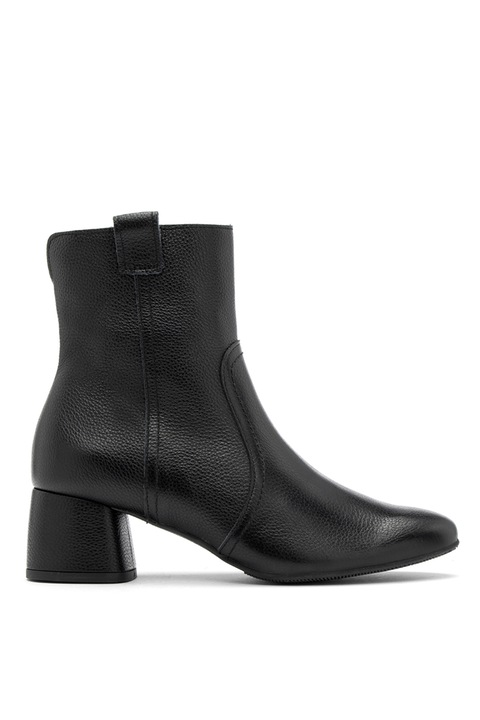 RYŁKO, Botine de piele intoarsa cu toc masiv, Negru