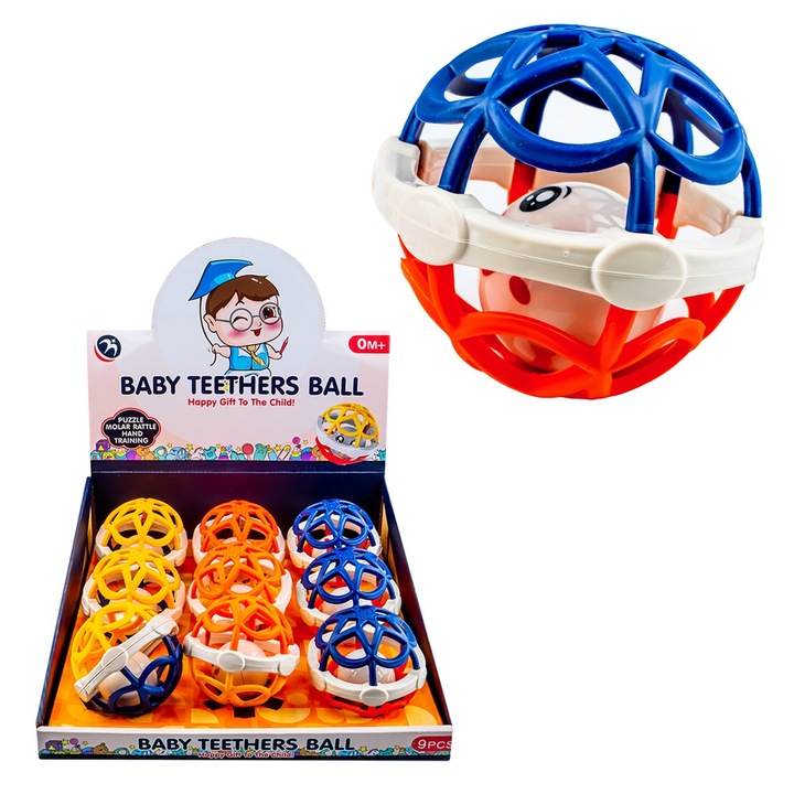 Csörgő játékok, golyók, 9 db/készlet