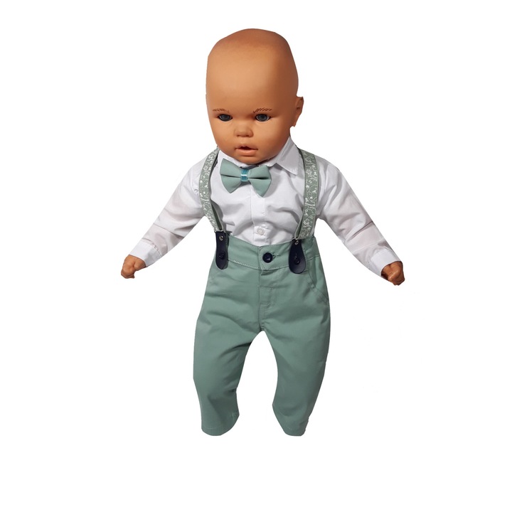 Compleu baieti, verde alpin, ansdazxf, Verde alpin