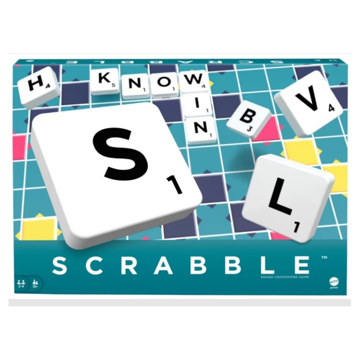 Настолна игра Scrabble AjieQaQ, 2-4 играча, развива интелекта, пластична, 7+ години