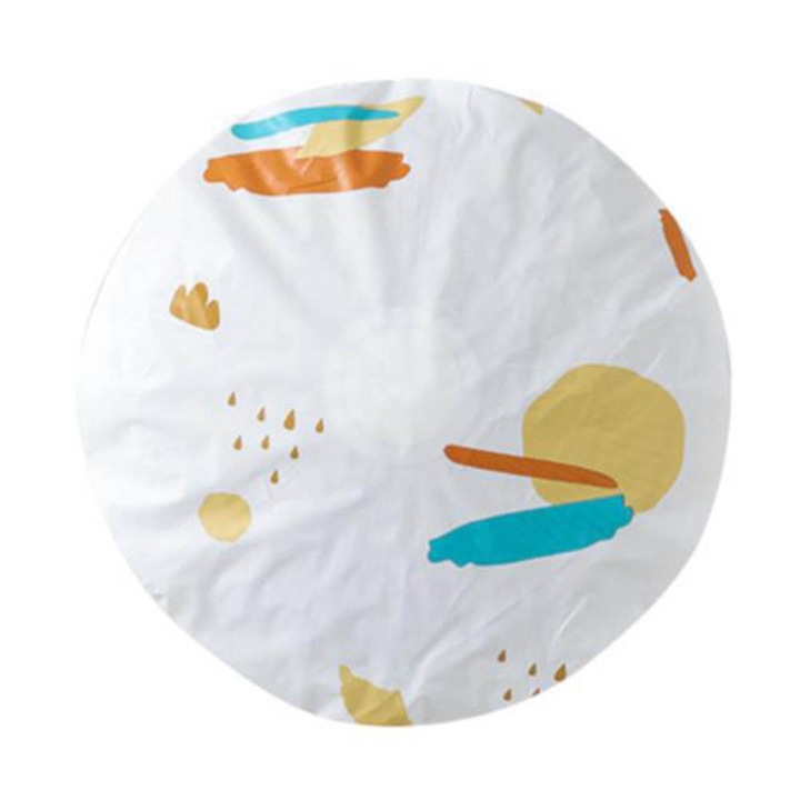 Védőhuzat elektromos ventilátorhoz, Jormftte, virágmintás, sárga, rugalmas