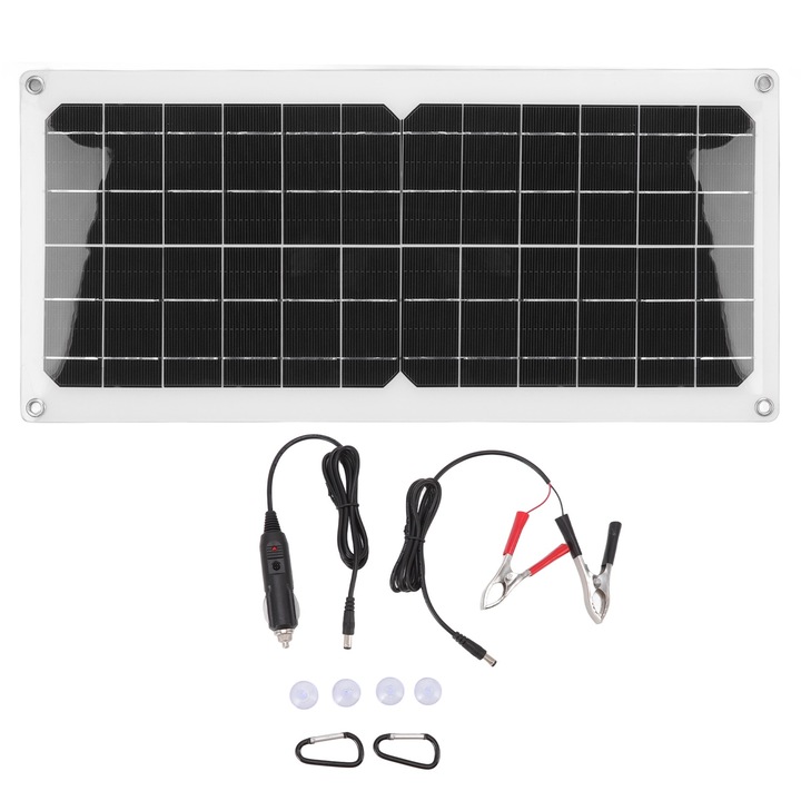 Panou solar, 10W, 43.5x20cm, impermeabil, iesire USB, portabil